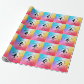 Girls Track & Field Rainbow Stars Geschenkpapier (Ungerollt)