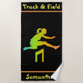 Girls Track und Field Beach Handtuch (Vorderseite)