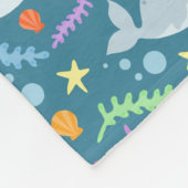 Girls Trendy Narwhal Muster Monogram & Name Kids Fleecedecke (Ecke)