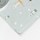 Girls Trendy Ocean Whale Muster Monogram Kids Fire Fleecedecke (Ecke)