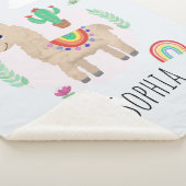 Girls Trendy und Modern Rainbow Llama Alpaca Sherpadecke (3/4)