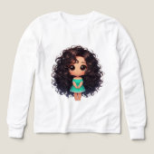 Girls Tri-Blend Long Sleeve T-Shirt (Design Vorderseite)