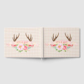 Girls Tribal Antler Boho Baby Shooting Guest Book Gästebuch (Voll)