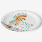 Girls Tribal Baby Dusche Pappteller (Schrägansicht)