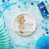 Girls Tribal Baby Dusche Pappteller (Party)