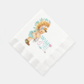 Girls Tribal Baby Dusche Serviette (Ecke)