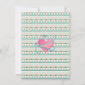 Girls Tribal Boho Arrow Baby Dusche Einladung (Rückseite)