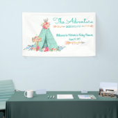 Girls Tribal TeePee Baby Shower Banner (Messeveranstaltung)