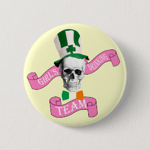 Girls Trinkteam St Patrick's Day Button