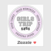 Girls Trip 2022 Girls Weekend Urlaub Abenteuer Aufkleber (Blatt)