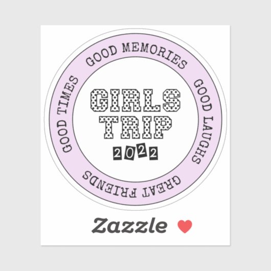 Girls Trip 2022 Girls Weekend Urlaub Abenteuer Aufkleber (Blatt)