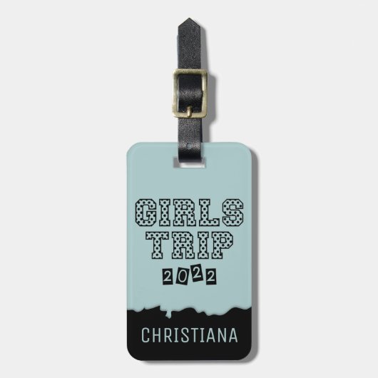 Girls Trip 2022 Girls Weekend Urlaub Abenteuer Gepäckanhänger (Vorderseite vertikal)