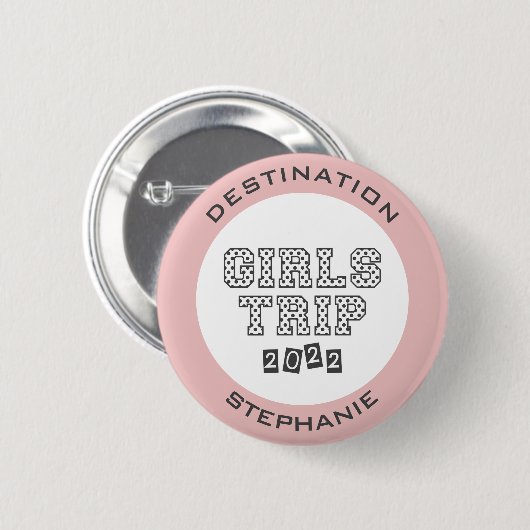 Girls Trip 2022 Girls Weekend Vacation Custom Button (Vorne & Hinten)
