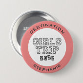 Girls Trip 2022 Girls Weekend Vacation Custom Button (Vorne & Hinten)
