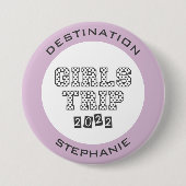 Girls Trip 2022 Girls Weekend Vacation Custom Button (Vorderseite)