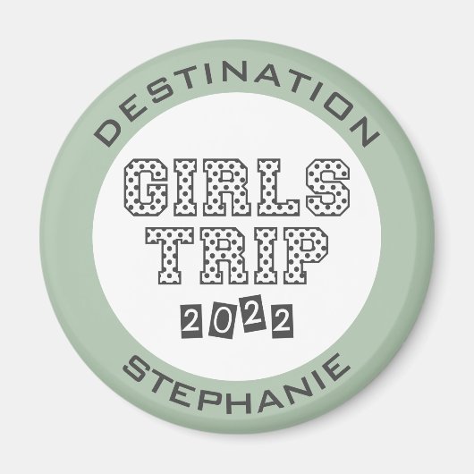 Girls Trip 2022 Girls Weekend Vacation Custom Magnet (Vorne)