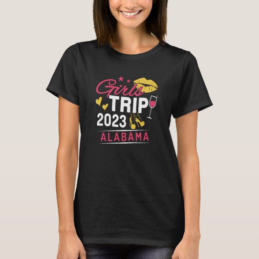 Girls Trip 2023 Alabama Weekend Travel Group Match T-Shirt (Vorderseite)