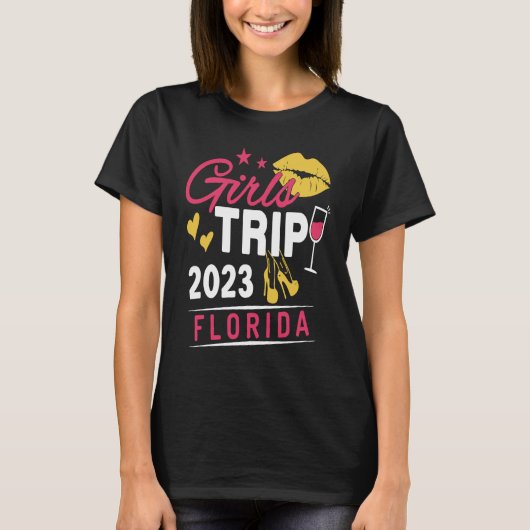 Girls Trip 2023 Florida Weekend Travel Group Match T-Shirt (Vorderseite)