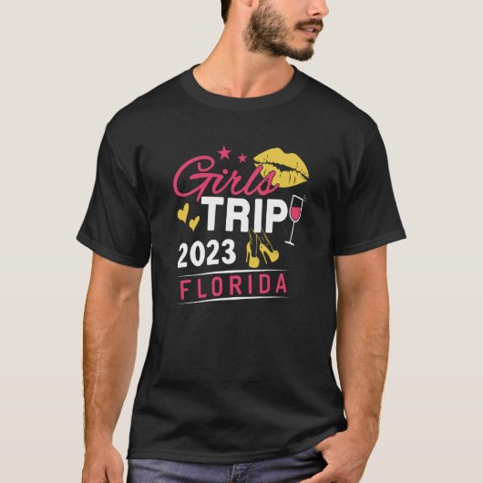 Girls Trip 2023 Florida Weekend Travel Group Match T-Shirt (Vorderseite)