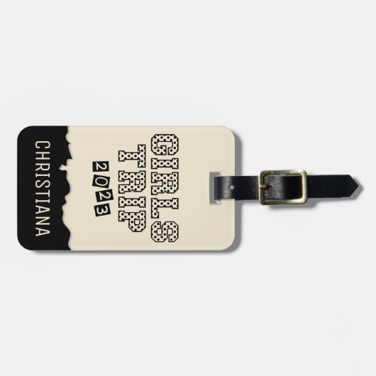 Girls Trip 2023 Girls Weekend Urlaub Abenteuer Gepäckanhänger (Vorderseite horizontal)