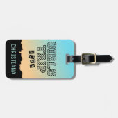 Girls Trip 2023 Girls Weekend Vacation Gradient Gepäckanhänger (Vorderseite horizontal)