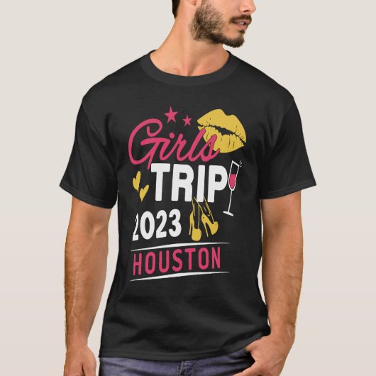 Girls Trip 2023 Houston Weekend Travel Group Match T-Shirt (Vorderseite)