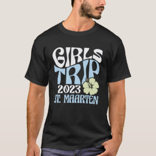 Girls Trip 2023 St Maarten Beach Zielort Retro T-Shirt