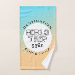 Girls Trip 2023 Urlaub Tropische Strahlen Custom Handtuch
