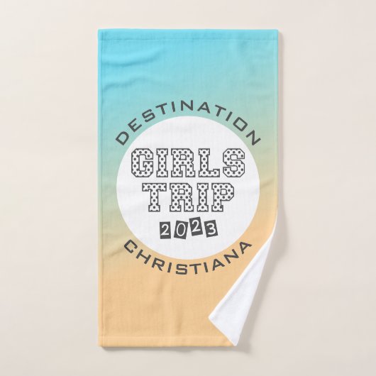 Girls Trip 2023 Urlaub Tropische Strahlen Custom Handtuch (Handtuch)