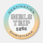 Girls Trip 2023 Urlaub Tropische Strahlen Custom Magnet (Vorne)