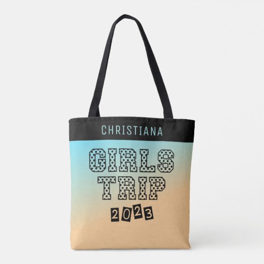 Girls Trip 2023 Urlaub Tropische Strahlen Custom Tasche (Rückseite)