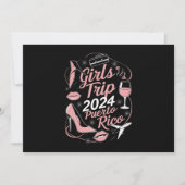 Girls Trip 2024 Puerto Rico Reisegruppe Karibik Einladung (Vorderseite)