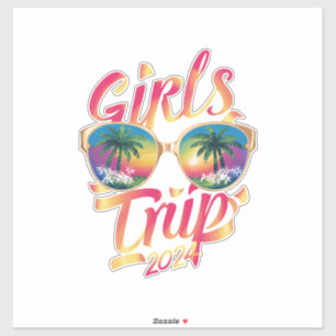 Girls Trip 2024 Summer Beach Vacation 2024 Aufkleber