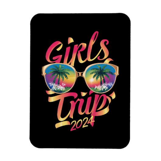 Girls Trip 2024 Summer Beach Vacation 2024 Magnet (Vertikal)