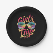 Girls Trip 2024 Summer Beach Vacation 2024 Pappteller (Vorderseite)