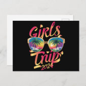 Girls Trip 2024 Summer Beach Vacation 2024 Postkarte (Vorne/Hinten)