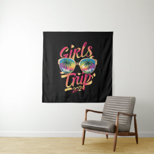 Girls Trip 2024 Summer Beach Vacation 2024 Wandteppich