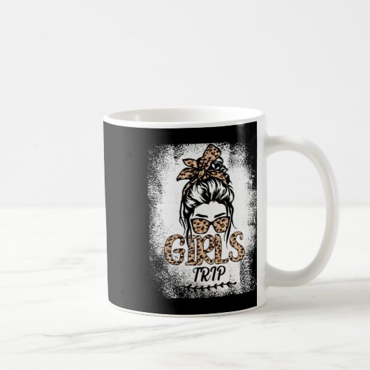 Girls Trip 2025 Messy Bun Leopard Bester Freund Ma Kaffeetasse (Rechts)