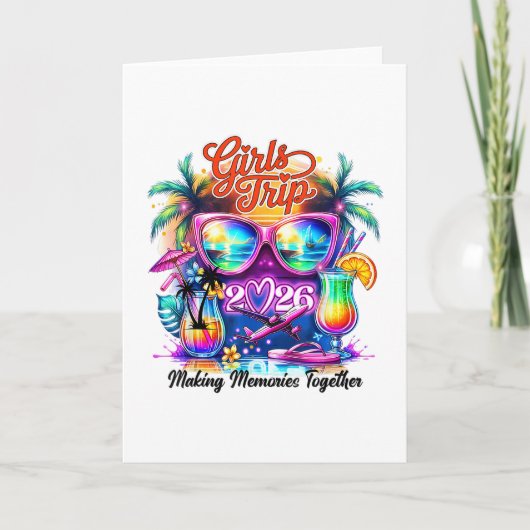 Girls Trip 2026 Making Memories Together Vacation Karte (Vorderseite)