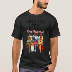 Girl's Trip Besties San Antonio Melanin Black Vaca T-Shirt