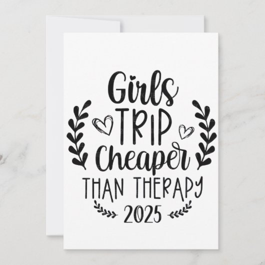 Girls Trip billiger als Therapie 2025 Einladung (Vorderseite)
