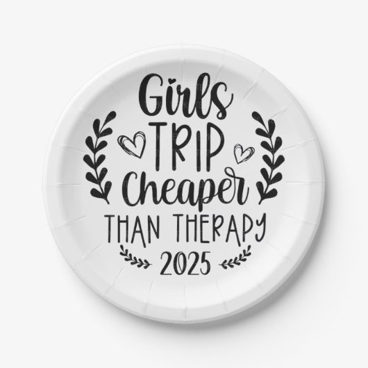 Girls Trip billiger als Therapie 2025 Pappteller (Vorderseite)