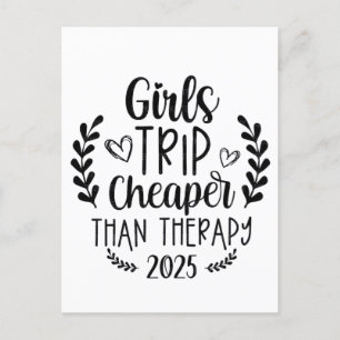 Girls Trip billiger als Therapie 2025 Postkarte