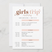 Girls Trip billiger als Therapie Itinerary Invitat Einladung (Vorderseite)