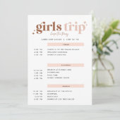 Girls Trip billiger als Therapie Itinerary Invitat Einladung (Stehend Vorderseite)