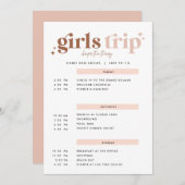 Girls Trip billiger als Therapie Itinerary Invitat Einladung (Vorne/Hinten)