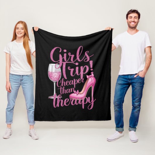 Girls Trip billiger als Therapiewochenende Party Fleecedecke (Beispiel)