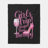 Girls Trip billiger als Therapiewochenende Party Fleecedecke (Vorderseite)