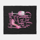 Girls Trip billiger als Therapiewochenende Party Fleecedecke (Vorderseite (Horizontal))