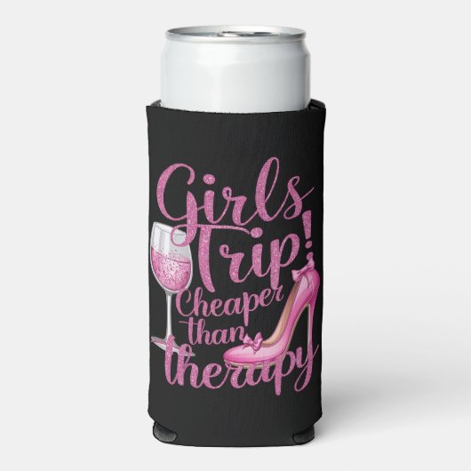 Girls Trip billiger als Therapiewochenende Party Selters Dosenkühler (Seltzer Vorderseite)